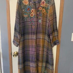 Francisca Cotton Shift Midi Dress
Johnny Was  Size medium